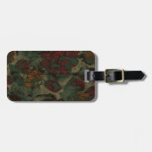花カラフル迷彩模様 ラゲッジタグ (正面横)