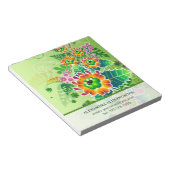 花カラフル配列イラストレーションテンプレート ノートパッド (アングル)
