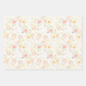 花カラフル野草牧草園エレガント ラッピングペーパーシート (正面3)