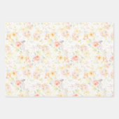 花カラフル野草牧草園エレガント ラッピングペーパーシート (正面2)