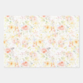 花カラフル野草牧草園エレガント ラッピングペーパーシート (正面)