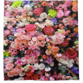 花カラフル開花フローラ花束 シャワーカーテン (正面)