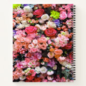 花カラフル開花フローラ花束 ノートブック (裏面)