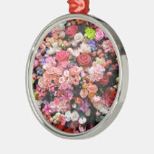 花カラフル開花フローラ花束 メタルオーナメント (左)