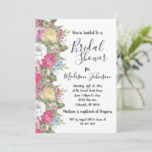 花カラフル開花ブライダルシャワー 招待状 (スタンド正面)