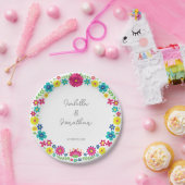 花カラフル類 ペーパープレート (パーティー)