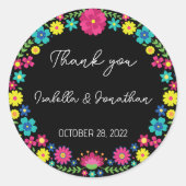 花カラフル類 ラウンドシール (正面)