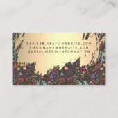 花カラフル類 | 金ゴールド金属 名刺 (裏面)