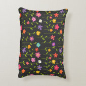 花カラフル黒 アクセントクッション (裏面(縦))