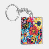 花カラフル キーホルダー (正面左)