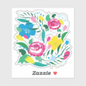 花カラフル。 シール (シート)