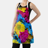 花カラフル、デイジー – ブルーイエローピンク エプロン (インサイチュ)