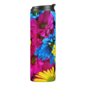 花カラフル、デイジー – ブルーイエローピンク タンブラー (回転左)