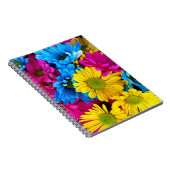 花カラフル、デイジー – ブルーイエローピンク ノートブック (右側)