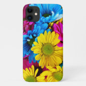 花カラフル、デイジー – ブルーイエローピンク Case-Mate iPhoneケース (裏面)