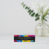 花カラフル、デイジー、花屋、花屋 スキニー名刺 (スタンド正面)