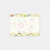 花カラフル、フローラ、花のパターン ポストイット (正面)