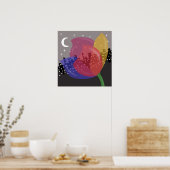 花カラフル ポスター (キッチン)