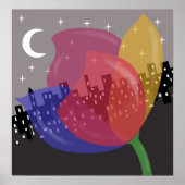 花カラフル ポスター (正面)