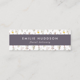 花カラフル、緑、花屋 スキニー名刺