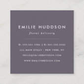 花カラフル、緑、花屋 スクエア名刺 (裏面)