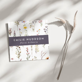 花カラフル、緑、花屋 スクエア名刺