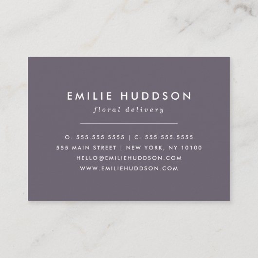 花カラフル、緑、花屋 名刺 (裏面)