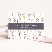 花カラフル、緑、花屋 名刺