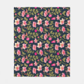 花カラフル – 花柄22-フリースブランケット フリースブランケット (正面)