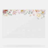 花カラフル、花、結婚のタイムライン アクリルサイン (正面)