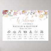 花カラフル、花、結婚のタイムライン ポスター (正面)