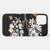 花カラフル、蝶、肺イラストレーション。 Case-Mate iPhoneケース (裏面 (横))