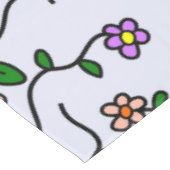 花カラフル、青い背景、オレンジ テーブルクロス (アングル)