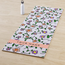 花カラフル、青い背景、オレンジ