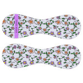 花カラフル、青い背景、紫 ソフトボール (パネル)