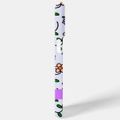 花カラフル、青い背景、紫 Case-Mate iPhoneケース (裏面 / 右)