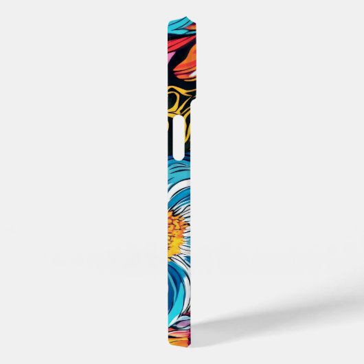 花カラフルiPhoneケース Case-Mate iPhoneケース (裏面 / 右)