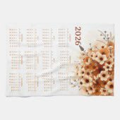 花カレンダー 2026年 キッチンタオル (横)