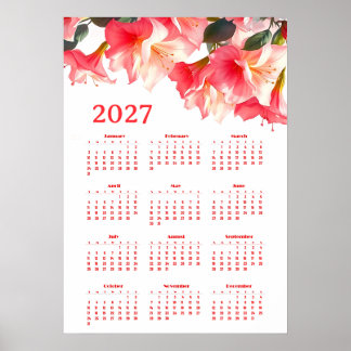 花カレンダー 2027年 ポスター