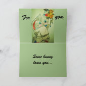 花カード付きイースターバニー シーズンカード (内部)