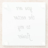 花ガラスのコースターに蜜 ガラスコースター (裏面)