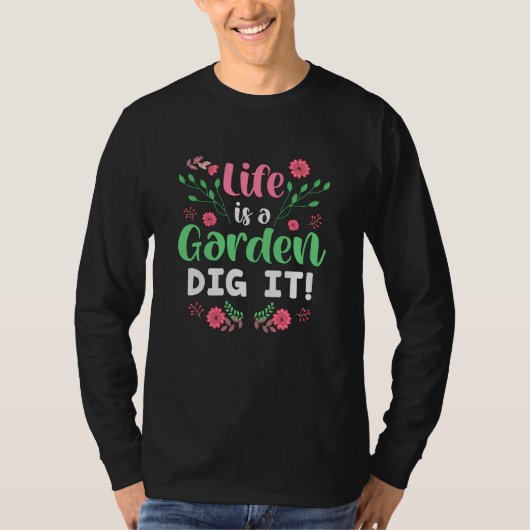 花ガーデナーフローリスト植物フラワーギフトアイディア Tシャツ (正面)