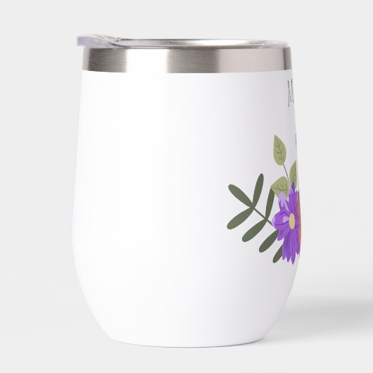 花ガーリーと蝶パーソナライズされた々 (右面)