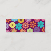 花ガーリーのパワーカラフルフローラ紫模様 スキニー名刺 (裏面)