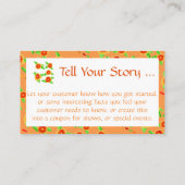 花ガーリー咲きモダン 割引カード (裏面)