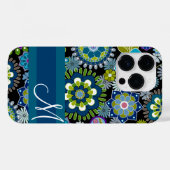 花ガーリー柄(モノグラム) Case-Mate iPhoneケース (裏面 (横))