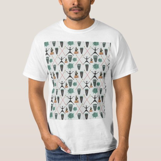 花ガーリー柄 Tシャツ (正面)