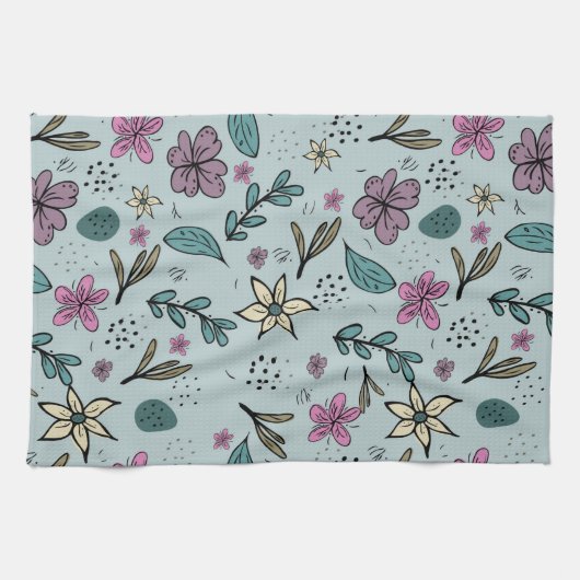 花ガーリー芸術新デザインフローラ美容フロー キッチンタオル (横)