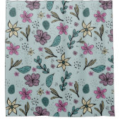 花ガーリー芸術新デザインフローラ美容フロー シャワーカーテン (正面)