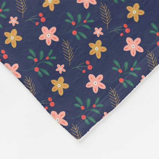 花ガーリー芸術新デザインフローラ美容フロー フリースブランケット (角)